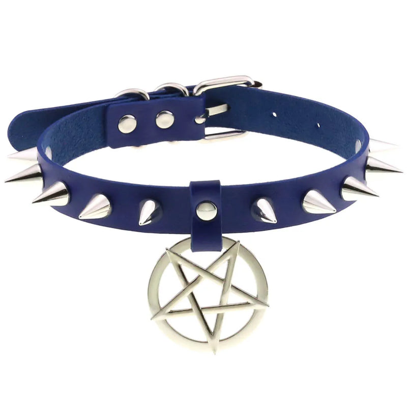 Harajuku Punk Rock Gothic Spike Collar Choker Necklace