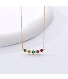 Bohemia 925 Silver CZ Crystal Necklace Colorful Women's Choker