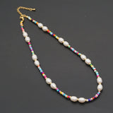 Bohemia Choker Multi-Color Beads Pearl Neck