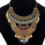 Bohemian Heavy Geometry Choker Necklace Vintage Collar Statement Maxi Necklace