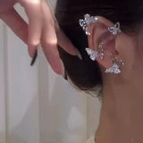 Bohemian Crystal Rhinestone Ear Cuff Earrings Wrap Clip