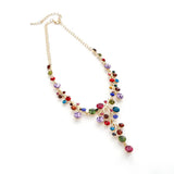 Boho Ethnic Crystal Flower Choker Necklace Women Vintage Statement Jewelry