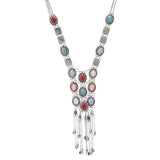 Boho Maxi Stone Pendant Necklace Ethnic Vintage ZA Jewelry