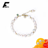 925 Silver Bracelet with Natural Freshwater Pearl Gemstone