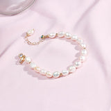 925 Silver Bracelet with Natural Freshwater Pearl Gemstone