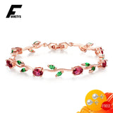 925 Silver Zircon Bracelet for Women Wedding Party