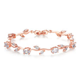 925 Silver Zircon Bracelet for Women Wedding Party