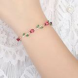 925 Silver Zircon Bracelet for Women Wedding Party