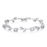925 Silver Zircon Bracelet for Women Wedding Party
