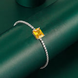 925 Silver Zircon Gemstone Bracelet for Women