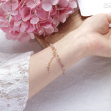 925 Silver Crystal Gemstone Bracelet Women Wedding Birthday Party