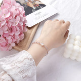925 Silver Crystal Gemstone Bracelet Women Wedding Birthday Party