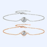 925 Silver Zircon Gemstone Bracelet Wedding Engagement Party Gift