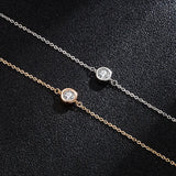 925 Silver Zircon Gemstone Bracelet Wedding Engagement Party Gift