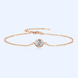 925 Silver Zircon Gemstone Bracelet Wedding Engagement Party Gift