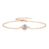 925 Silver Zircon Gemstone Bracelet Wedding Engagement Party Gift