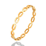 Women's Chain Shape Charm Bracelet Stainless Steel Plating Jewelry