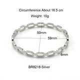 Women's Chain Shape Charm Bracelet Stainless Steel Plating Jewelry