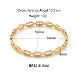 Women's Chain Shape Charm Bracelet Stainless Steel Plating Jewelry