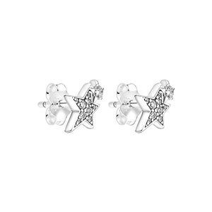 Asymmetric Stars Stud Earrings Birthday Jewelry Sparkling Accessories