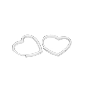 Asymmetrical Heart Hoop Earrings Women's Christmas Jewelry Gift
