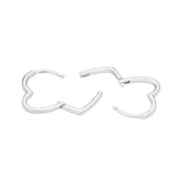 Asymmetrical Heart Hoop Earrings Women's Christmas Jewelry Gift