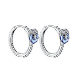 Pansy Flower Hoop Earrings Sparkling Jewelry Gift