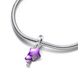 Double Stars Hanging Charm For Women's Bracelet DIY Jewelry