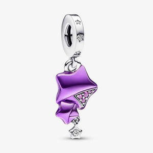 Double Stars Hanging Charm For Women's Bracelet DIY Jewelry