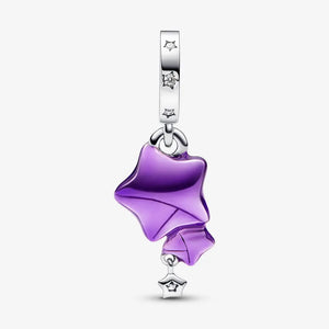 Double Stars Hanging Charm For Women's Bracelet DIY Jewelry
