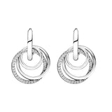Family Engraved Hoop Earrings Christmas Gift Women's Jewelry