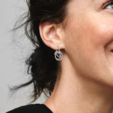 Family Engraved Hoop Earrings Christmas Gift Women's Jewelry