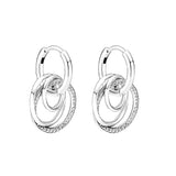Family Engraved Hoop Earrings Christmas Gift Women's Jewelry