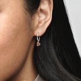 Heart Hoop Earrings Women's Christmas Jewelry Gift