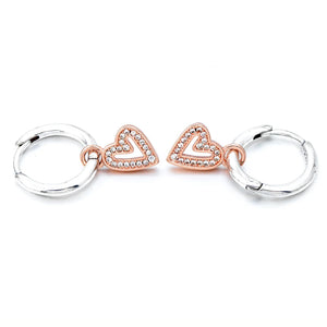Heart Hoop Earrings Women's Christmas Jewelry Gift