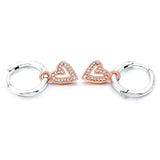 Heart Hoop Earrings Women's Christmas Jewelry Gift