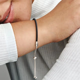 Logo Bead Leather Slider Bracelet Womens DIY Accessories Christmas Gift