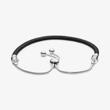 Logo Bead Leather Slider Bracelet Womens DIY Accessories Christmas Gift