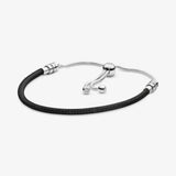 Logo Bead Leather Slider Bracelet Womens DIY Accessories Christmas Gift