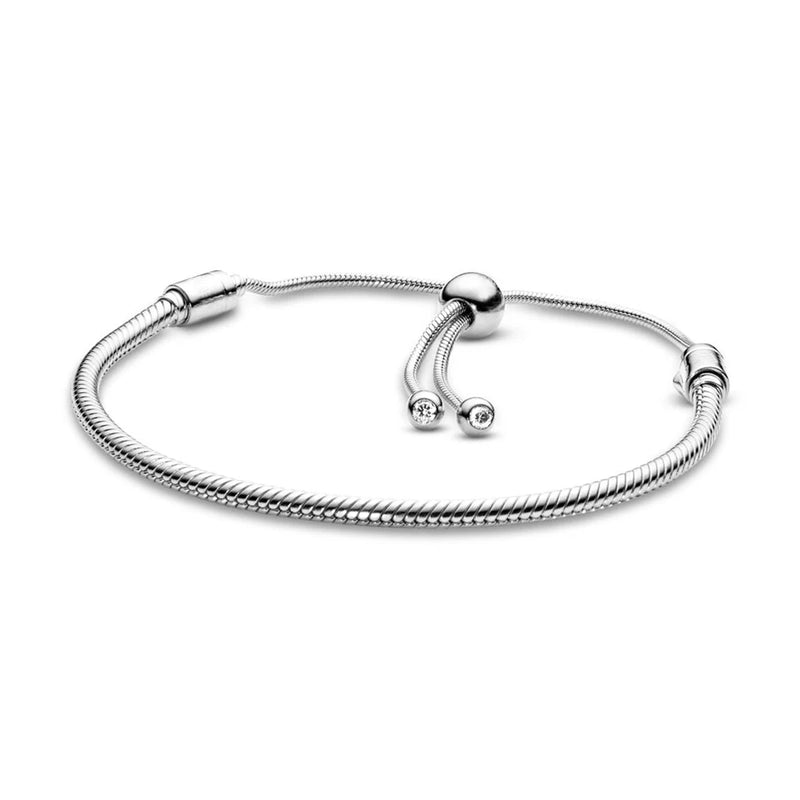 Logo Bead Slider Snake Chain Bracelet DIY Accessories Christmas Gift