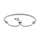 Logo Bead Slider Snake Chain Bracelet DIY Accessories Christmas Gift