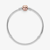 Rose Barrel Clasp Snake Chain Bracelet DIY Accessories Christmas Gift