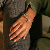 Logo T-Bar Snake Chain Bracelet DIY Accessories Birthday Jewelry