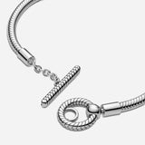 Logo T-Bar Snake Chain Bracelet DIY Accessories Birthday Jewelry
