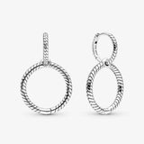 Moments Charm Double Hoop Earrings Christmas Jewelry Gift