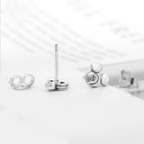 Mouse Silhouette Stud Earrings Women's Birthday Jewelry Gift