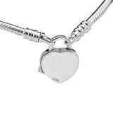 Noble Heart Padlock Charm Bracelet DIY Accessories Christmas Gift
