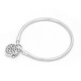 Noble Heart Padlock Charm Bracelet DIY Accessories Christmas Gift