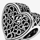 Openwork Heart Charm For Women's Bracelet DIY Accessories