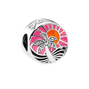 Paradise Sunset Clip Charm For Women's Bracelet DIY Accessories